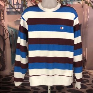Champion Striped Fleece Sweatshirt